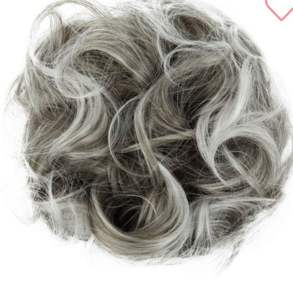 NWT GRAY & STEEL GRAY SHADES HAIR ELASTIC BUN